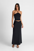 Falda Maxi Negra Siena - Elegante y Fluida