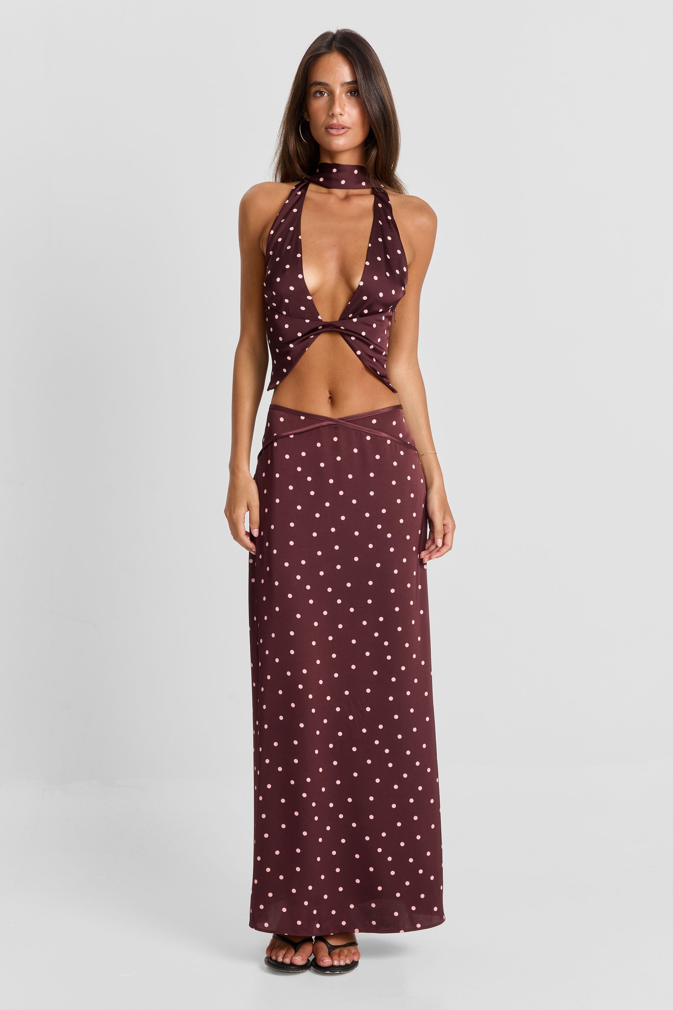 Falda Maxi de Lunares Cici - Fluida y Elegante