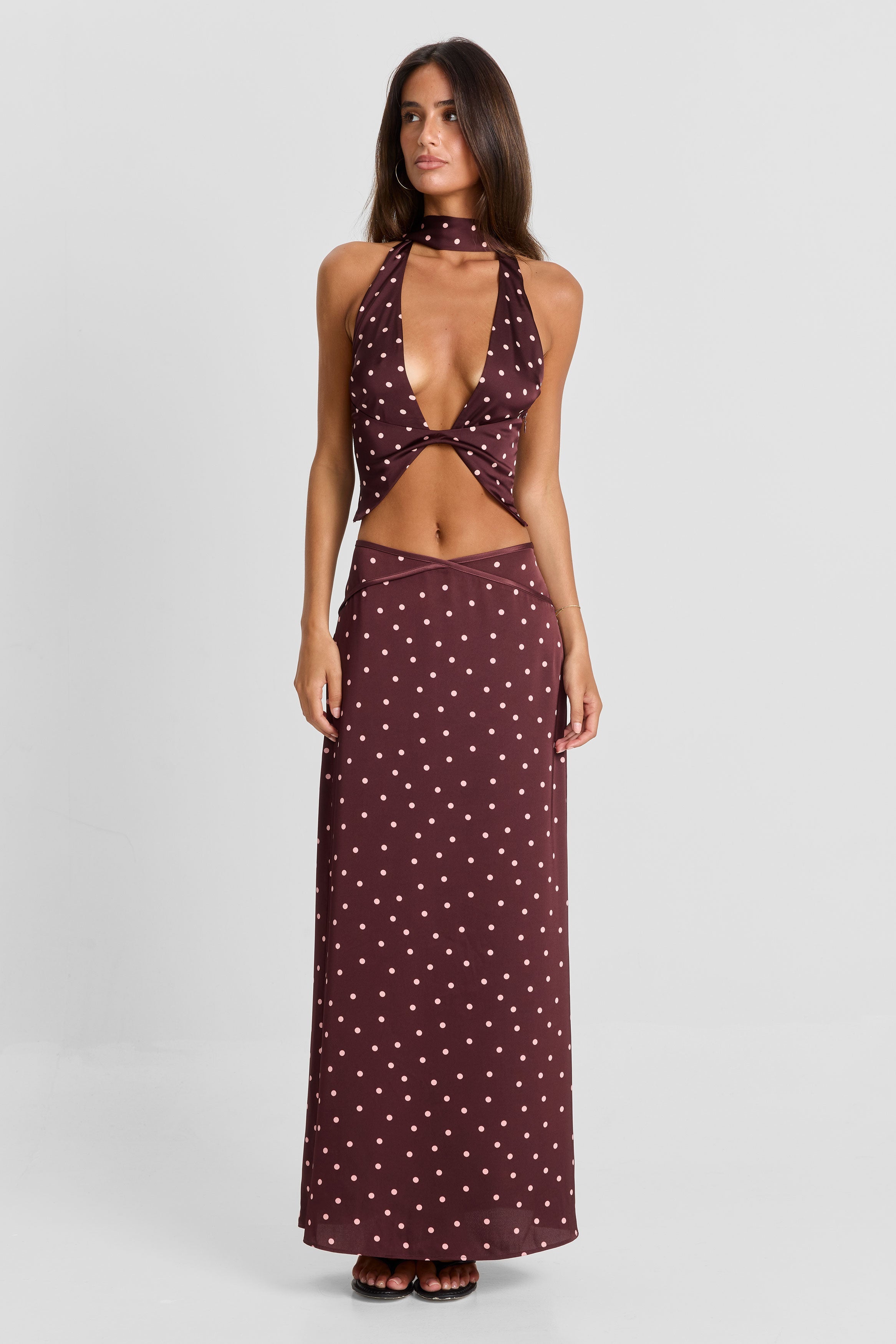 Falda Maxi de Lunares Cici - Fluida y Elegante