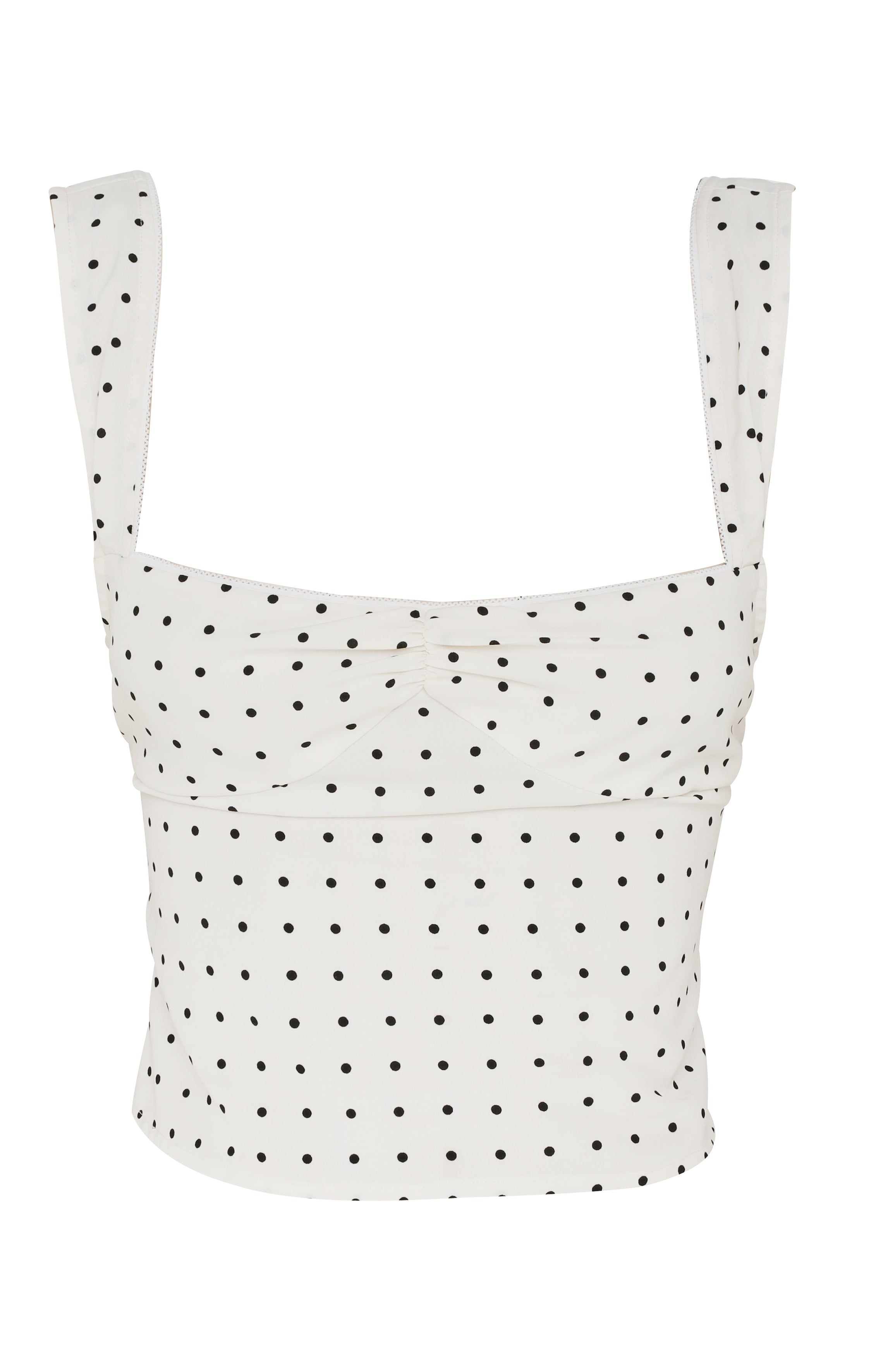 Top blanco con lunares de Lottie