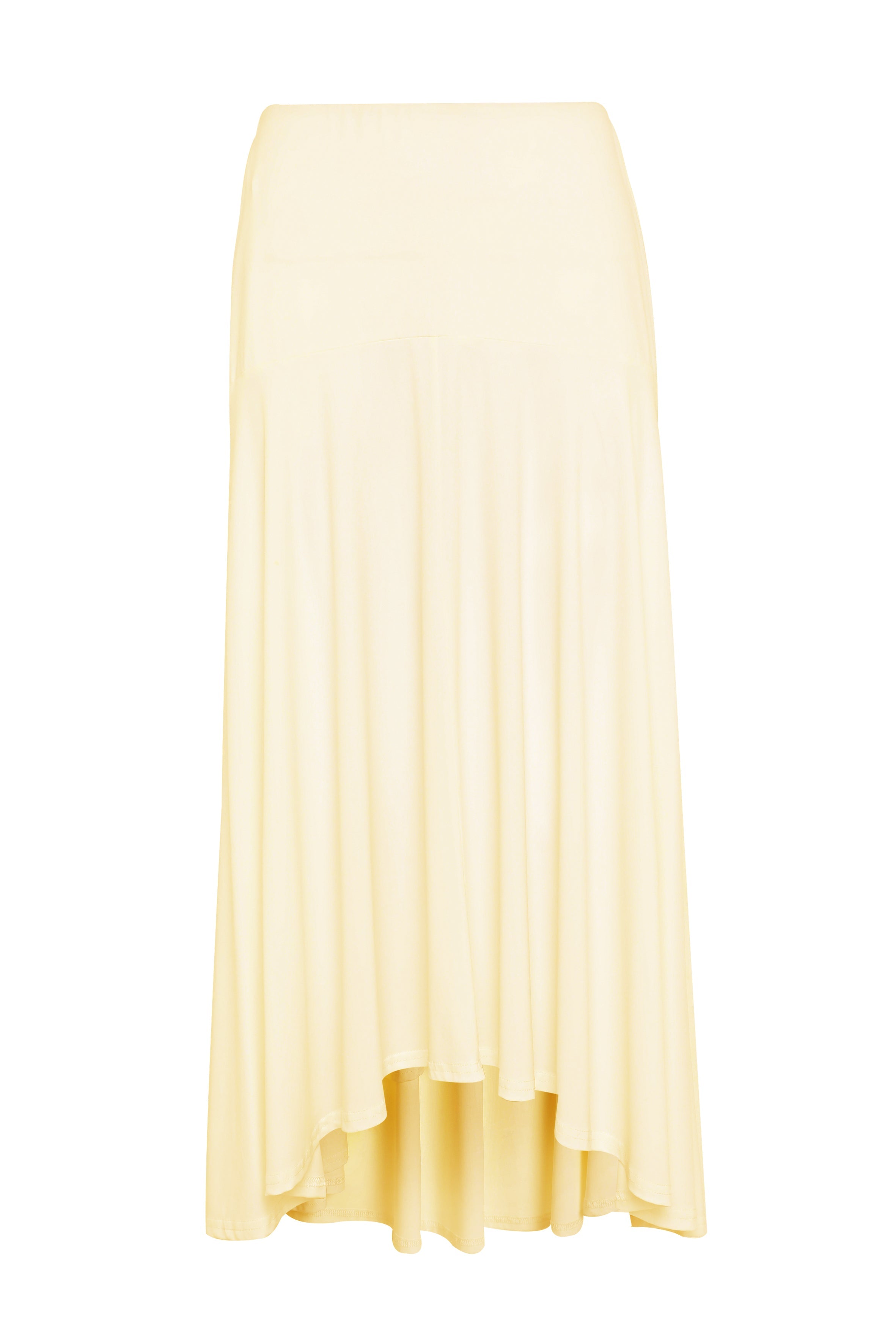Falda maxi Talia en amarillo mantequilla