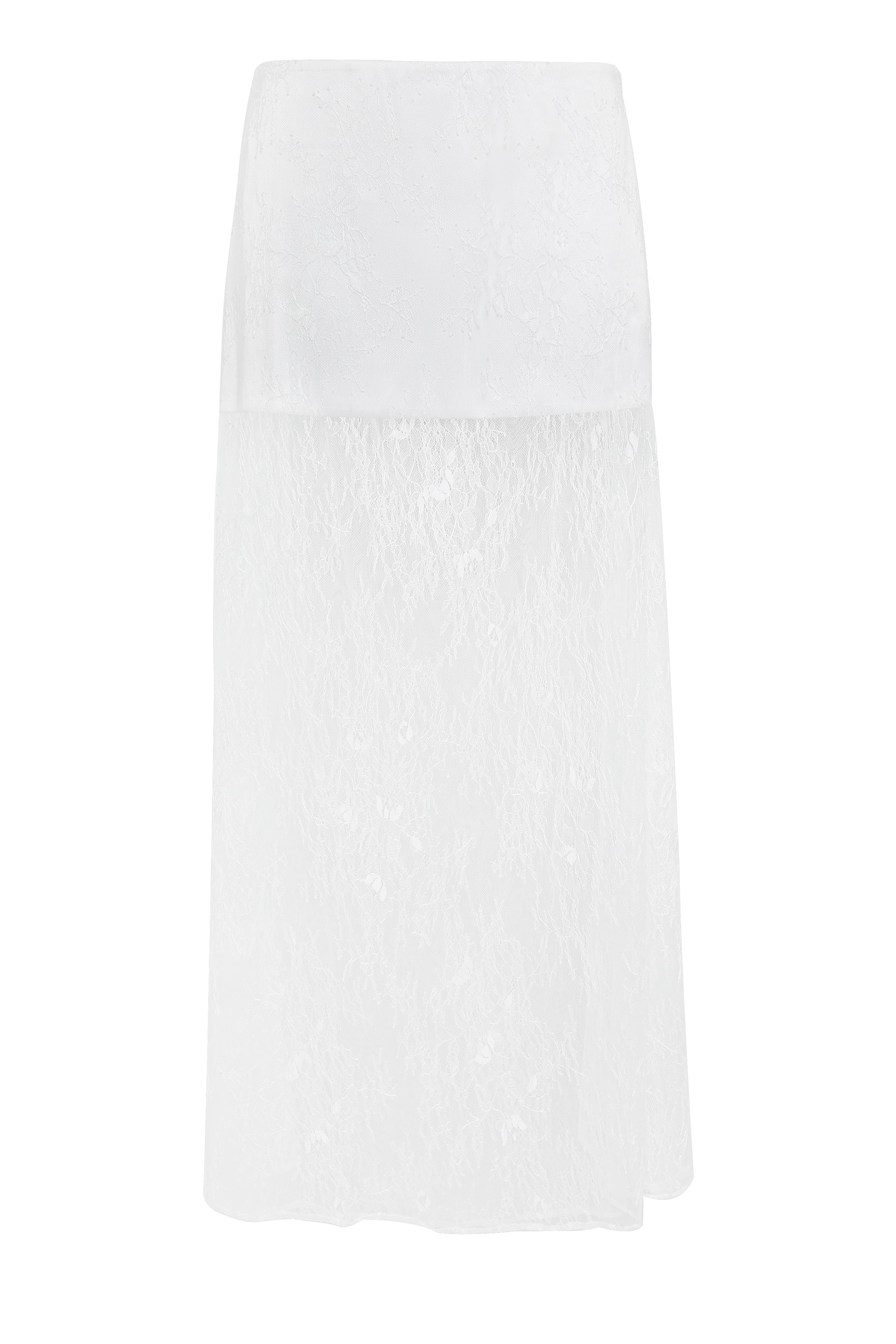 Falda maxi Juliette en blanco puro