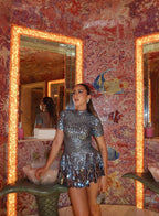 Ayla Azure Mini Dress - Dazzling Elegance for Unforgettable Evenings