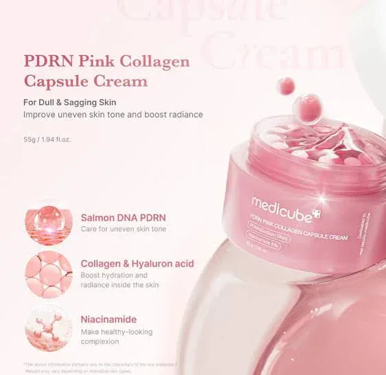 MEDICUBE | Crema de cápsulas de colágeno rosa PDRN - 55 g