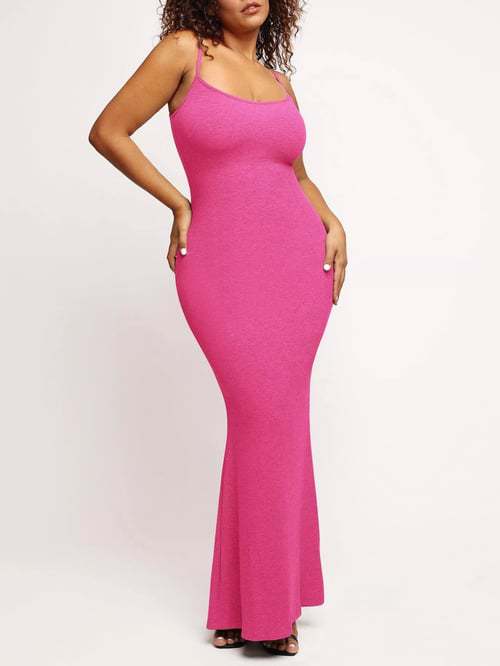 Vestido maxi suave y casual de estilo lounge