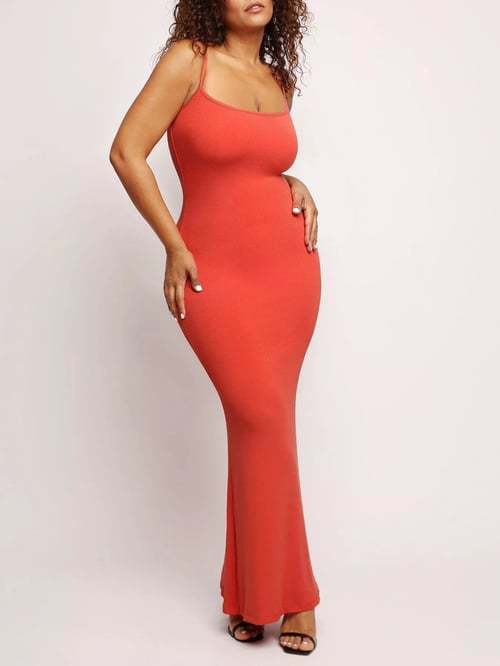 Vestido maxi suave y casual de estilo lounge