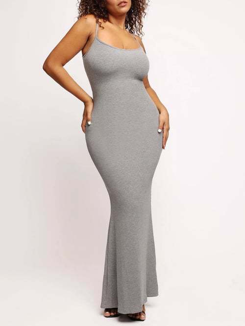 Vestido maxi suave y casual de estilo lounge
