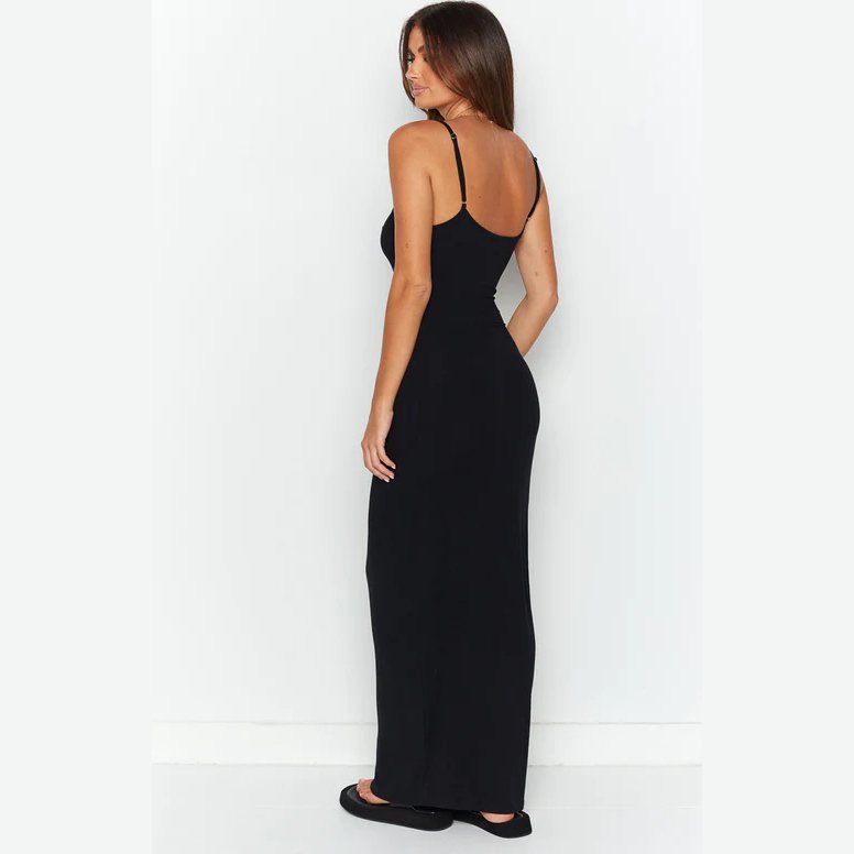 Vestido maxi suave y casual de estilo lounge