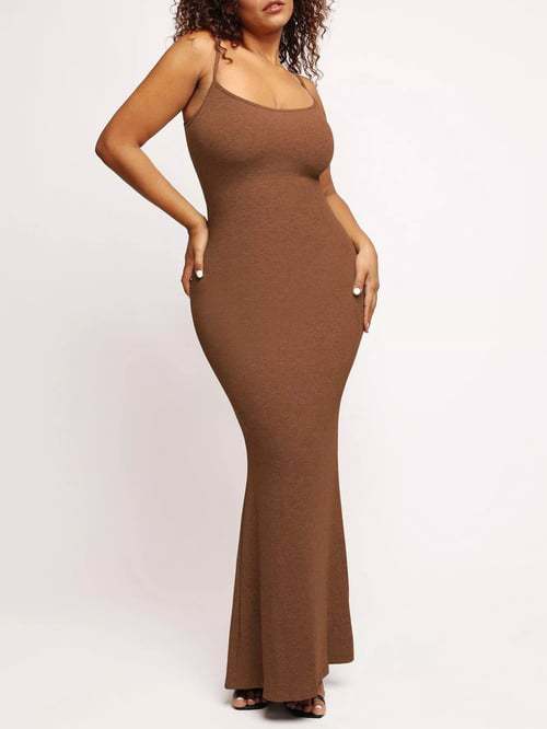 Vestido maxi suave y casual de estilo lounge