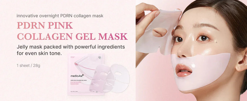 MEDICUBE | Mascarilla de colágeno rosa con PDRN de salmón - 4 uds