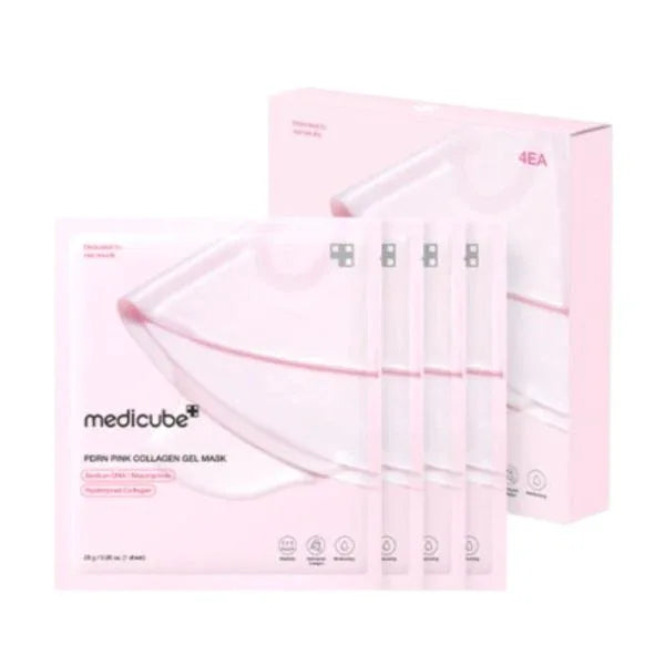 MEDICUBE | Mascarilla de colágeno rosa con PDRN de salmón - 4 uds