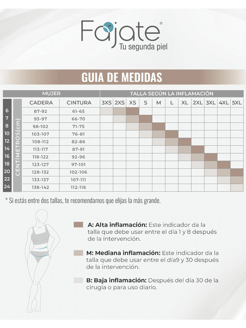 Faja Colombiana de Espalda Alta con Tirantes Ajustables para Realce de Glúteos