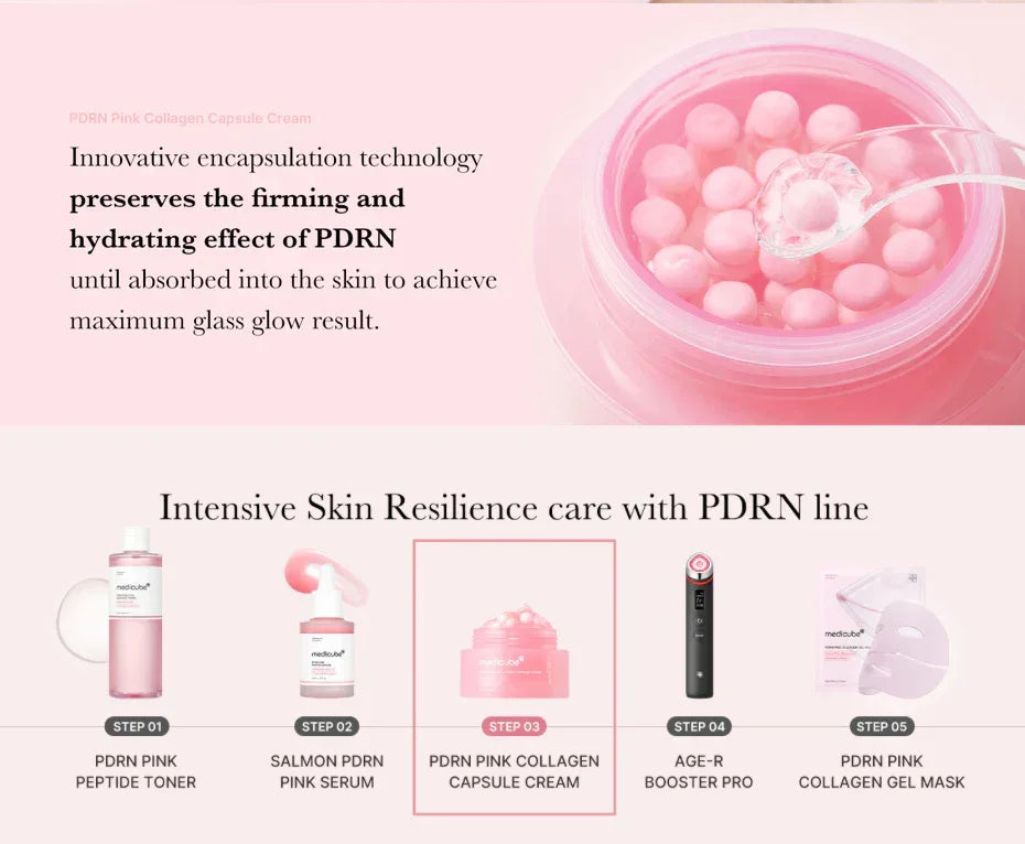 MEDICUBE | Crema de cápsulas de colágeno rosa PDRN - 55 g